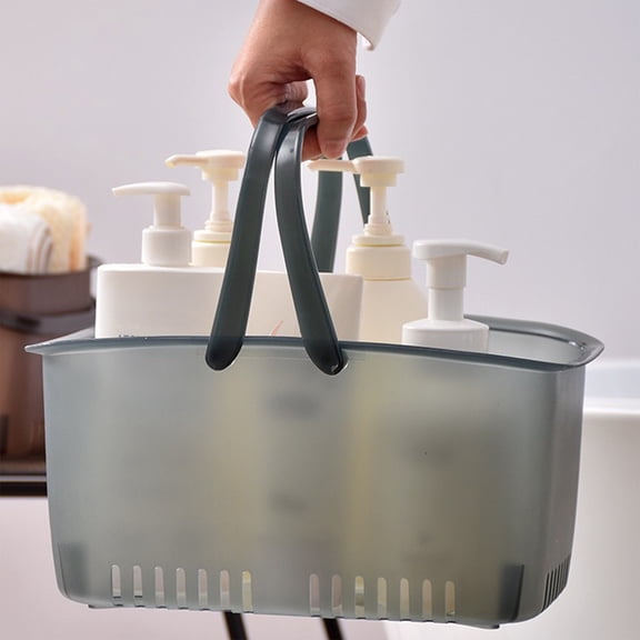 Tgbvmt Portable Shower Caddy Basket With Handle 10.2 In Quick Drainage Design Organizer For Shampoo Conditioner Body Wash Razors Loofahs Dorm Gym Camping Travel Bathroom Home Bath Decor Baskets