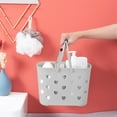 thumbnail image 1 of Tgbvmt Portable Shower Tote Organizer PP Plastic Storage Basket with Quick Drainage Handles for Bathroom Cleaning Supplies Shower Gel Towels Kitchen Fruit Vegetables Dorm Home Storage, 1 of 6