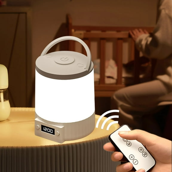 Tgbvmt Rechargeable LED Night Light Handheld Touch Control Remote Operated Warm Cool Modes Portable Ambient Light for Bedroom Dormitory Camping Travel Night Feeding Reading Desk Lamp