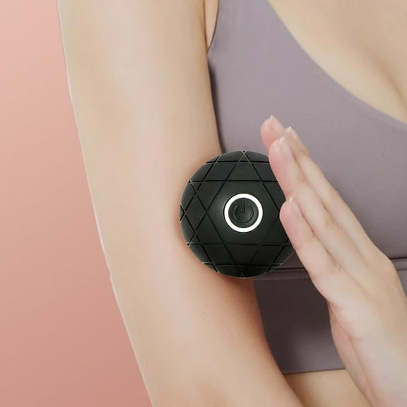 Tgbvmt Rechargeable Vibration Fascia Ball 3 Modes Deep Muscle Relief Fast USB Type-C Charging Ergonomic Design Soft Hardness for Yoga Fitness Recovery Multi-Body Parts Massage Tool