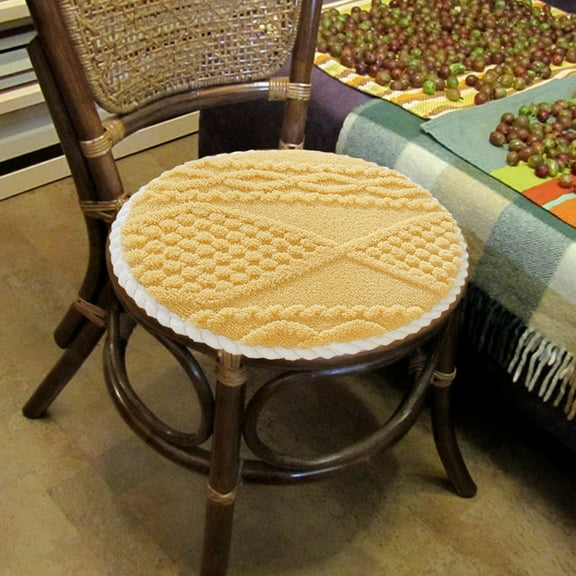 Tgbvmt Round Sponge Plushing Chair Pad Non Slip Thick Comfortable Seat Cushion Tea Chair Stool Cushion Soft Round Chair Mat Kitchen Dining Office Home Living Room Decorative Seat Pad Durable