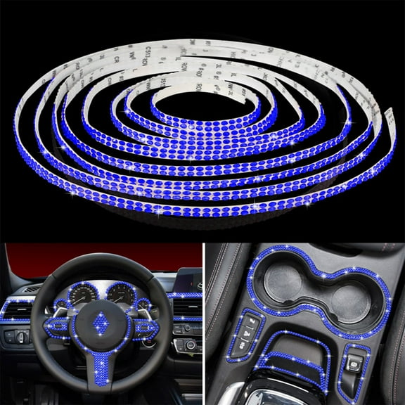 Tgbvmt Self Adhesive Shiny Crystal Car Decoration Sticker for Interior and Exterior, Dazzling Sparkle with Natural Light, Water-Resistant and Durable, Perfect for Cars, Motorcycles, Trucks