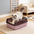 thumbnail image 1 of Tgbvmt Semi Enclosed Top Entry Cat Litter Box 16.14In High Sides Odor Control Double Layer Detachable Large Interior Space for Multiple Cats Indoor Pet Litter Box Supplies Home Decor, 1 of 1