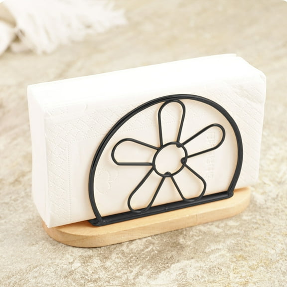 Tgbvmt Small Metal Napkin Rack Iron Compact Space-Saving Durable Sleek Design Multipurpose for Kitchen Dining Picnic Cocktail Napkins Mail Bills Office Home Desktop Organizer