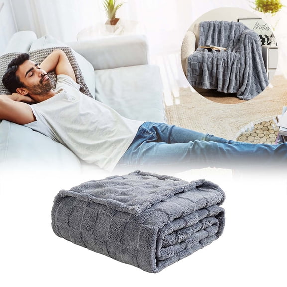 Tgbvmt Soft Thick Facecloth Nap Blanket 130x155cm Fleece Blanket for Beds, Sofas & Lounging, Ultimate Comfort for Relaxation, Winter Warmth & Home Decor in Multiple Colors