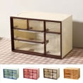 thumbnail image 1 of Tgbvmt Stackable Drawer-Style Desktop Storage Box Multi-Compartment Plastic Organizer with Snap Front Door for Jewelry Office Supplies Cosmetics Sundries Home Bedroom Bathroom Storage Decor, 1 of 7