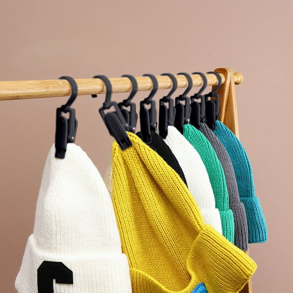 Tgbvmt Super Strong Plastic Rotating Hook 360° Swivel Clothespin Heavy Duty Rust-Resistant Spring Curtain Clip for Hats Pants Towels Socks Beach Towels Home Clothing Store Hotel Office Non-Slip Grip