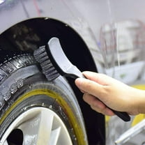 Tgbvmt Tire Cleaning Brush, Hard Bristle Multifunctional Brush for Car Rims & Wheels, Durable Plastic Brush for Effective Dirt Removal, Easy to Store Cleaning Tool for Cars & Exterior Surfaces