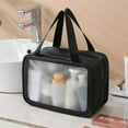 thumbnail image 1 of Tgbvmt Translucent Toiletry Bag Large Capacity Hanging Handle Zipper Closure Cosmetic Travel Organizer for Men Women Gym Beach Overnight Trips Business Travel Electronic Accessory Makeup Storage Bag, 1 of 6
