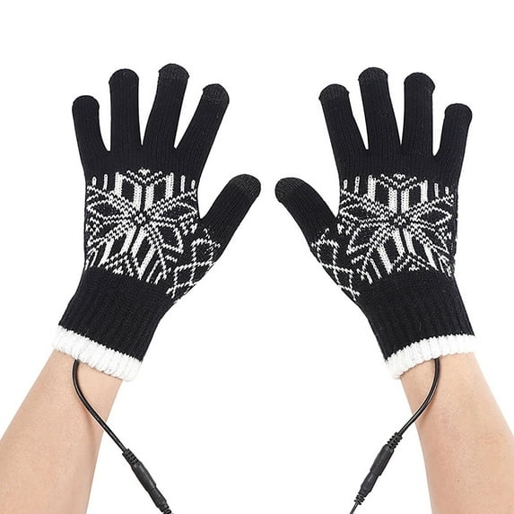 Tgbvmt USB Heated Gloves Winter Warm Touchscreen Compatible 40-50℃ Adjustable Washable Heated Gloves for Outdoor Office Commuting Cold Weather Warmth Essential USB Power Supply Gloves