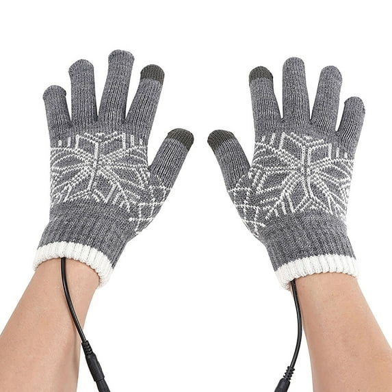 Tgbvmt USB Heated Gloves Winter Warm Touchscreen Compatible 40-50℃ Adjustable Washable Heated Gloves for Outdoor Office Commuting Cold Weather Warmth Essential USB Power Supply Gloves