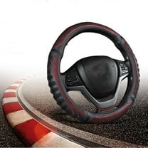 Tgbvmt Universal No-Slip Breathable Leather Car Steering Wheel Cover Stylish Honeycomb Design for Comfortable All-Season Driving Fits Diameter Steering Wheels for Safe Comfortable Driving Experience