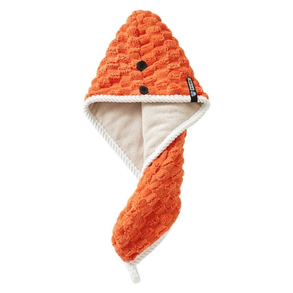 Tgbvmt Velvet Hair Drying Cap, Women's Quick Drying Shampoo Shower Hat, Coral Velvet with Adjustable Locking Button, Reduces Drying Time, Soft Comfortable for Long Thick Hair Ideal for Everyday Use