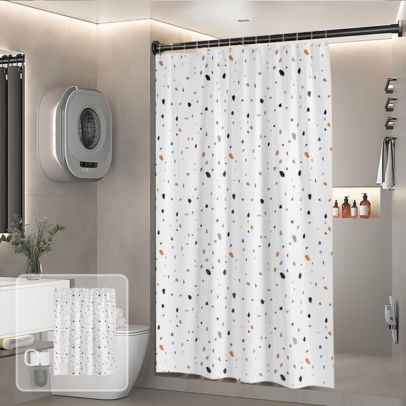 Tgbvmt Waterproof Bathroom Curtain 72x72 Inches Floral Shading Shower Curtain with Liner Split Ring for Easy Installation Waterproof Cloth Shower Partition for Home Bathroom Decor Privacy Protection