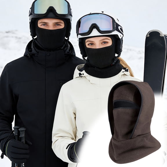 Tgbvmt Winter Face Mask Neck Gaiter Fleece Lined Windproof Breathable Sweat Wicking Headband Integrated Full Cover for Ski Riding Running Hiking Winter Outdoor Cold Weather Daily Commute Sports Use