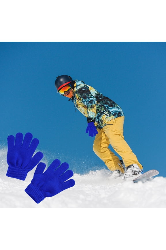 Winter Knit Gloves Split Finger Warm Gloves Acrylic Breathable Non Slip Gloves for Outdoor Play School Commute Winter Sports Daily Wear Fall Winter Fashion Handwear Unisex Cold Weather Gear