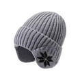 thumbnail image 1 of Tgbvmt Winter Knitted Hat with Earflaps Warm Windproof Soft Beanie Outdoor Ski Snowboarding Hiking Camping Running Travel Cold Weather Holiday Gift Seasonal Protection Cozy Winter Outfit Accessories, 1 of 5