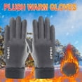 thumbnail image 1 of Tgbvmt Winter Warm Gloves for Men, 9.1x3.7 Inches Fleece Lined Windproof Gloves, Ski, Cycling, Outdoor Sports, Hiking, Running, Thermal Insulation, Soft & Comfortable Warm Gloves, 1 of 4