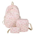 thumbnail image 1 of Tgbvmt Women's Three-Piece Bowknot Handbag Set Nylon Backpack Shoulder Bag Tote Large-Capacity Feminine Bow Decoration Versatile Storage Set For Work Shopping Travel Formal Casual Outfit Accessory, 1 of 5