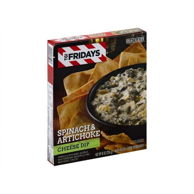 TGI Fridays Spinach and Artichoke Cheese Dip Sauce, 8oz - Pack of