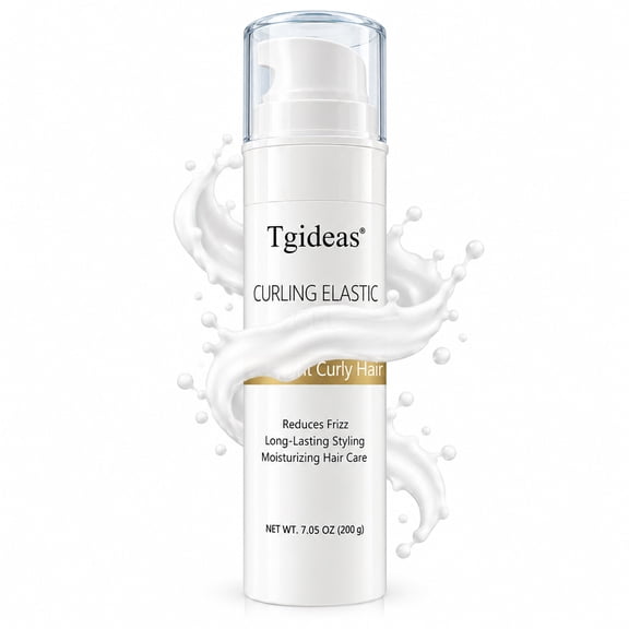 Tgideas Curl Cream for Curly Hair, Anti-Frizz Curling Elastic Styling Paste, Long-Lasting Moisturizing Hair Care, 7.05 oz