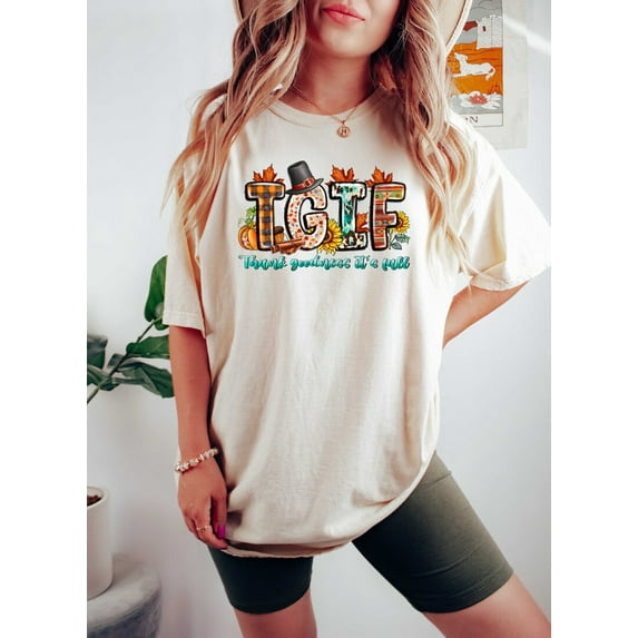 Tgif Thank Goodness It'S Fall , Tgif Shirt, Fall Tshirt, Fall Vibes Shirt, Cute Fall Shirt, Thanksgiving, Thanksgiving Gift Shirt