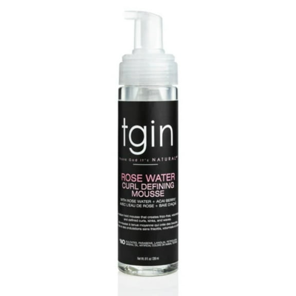 Tgin Rosewater Curl Defining Mousse 8 oz