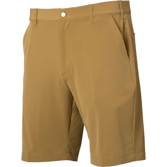 TGW Men's Flat Front Stretch Waist Performance 9" Golf Shorts for Golfing Brown 9 In. 38