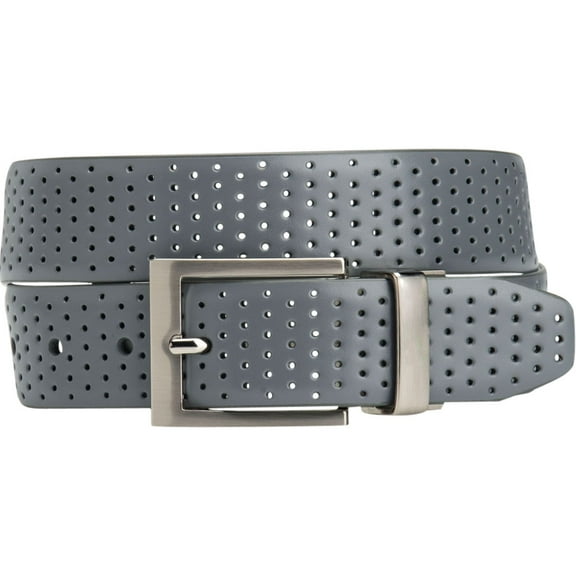 TGW Men's Players Perforated Reversible Belt for Golfing White/Grey 34