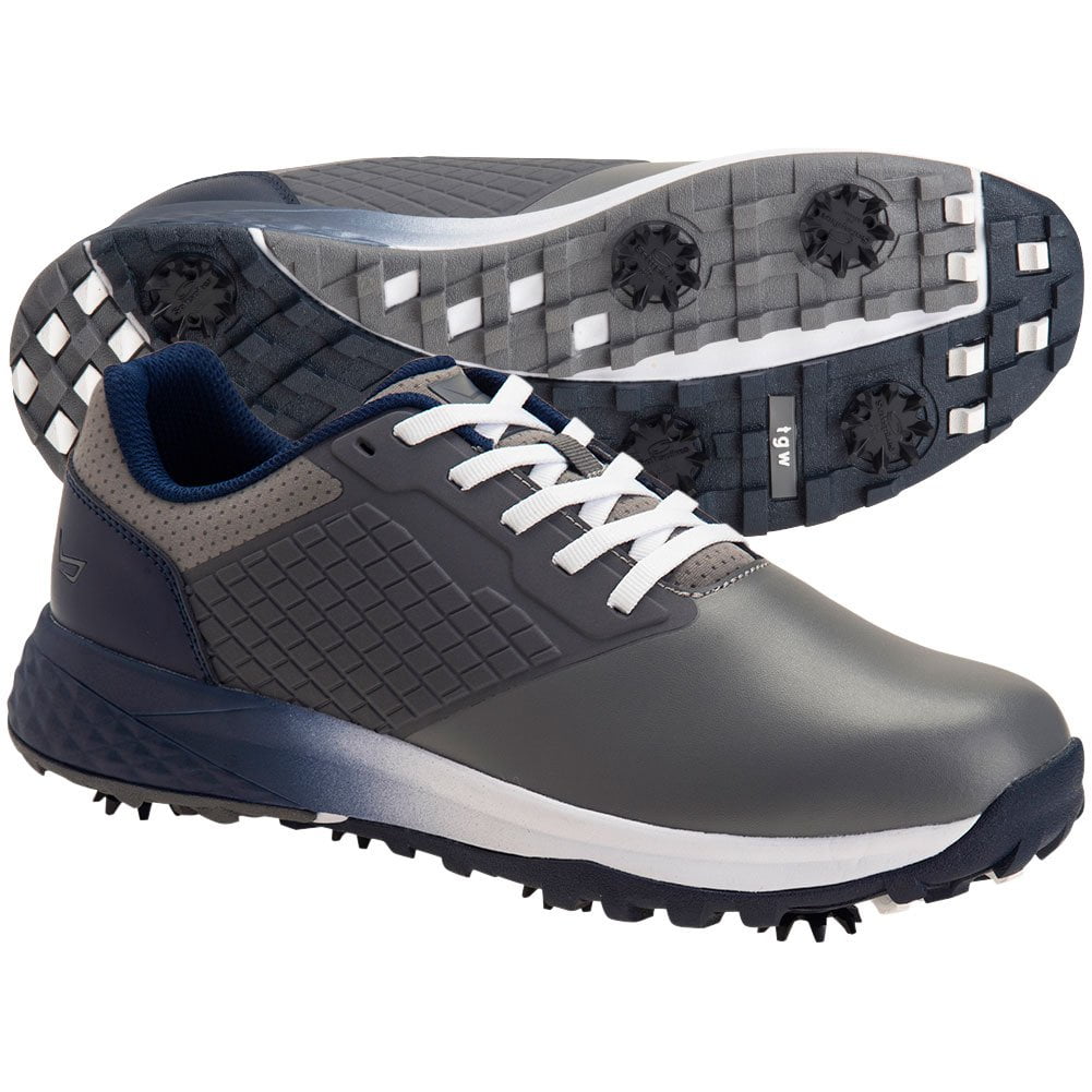 Tgw Men's Power Grip Golf Shoes Grey/Navy Medium 10 - Walmart.com