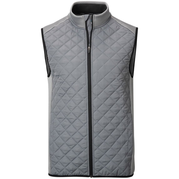 TGW Men's Quilted Golf Vest for Golfing Grey Xl
