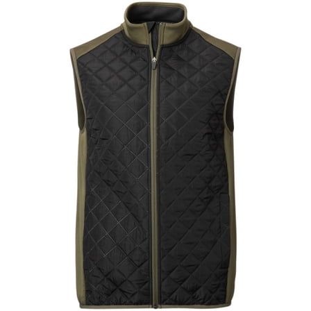 TGW Men's Quilted Golf Vest for Golfing Olive 2Xl