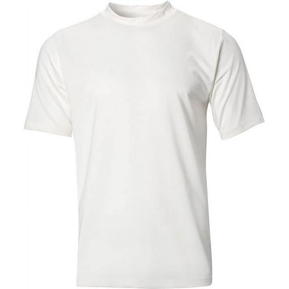 Tgw Men's Solid Performance Short Sleeve Golf Mock White L