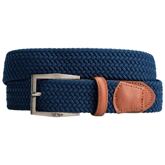 TGW Men's Stretch Woven Golf Belt for Golfing Navy 34