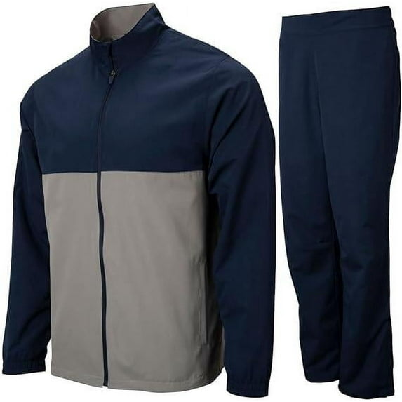 TGW Men's Vapor Golf Rain Suit for Golfing Navy/Grey L
