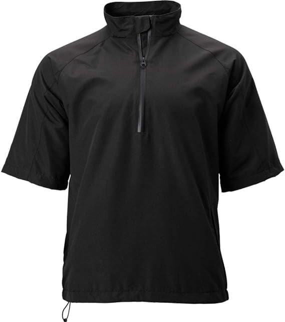 Tgw Men's Vapor Short Sleeve Golf Rain Pullover Black M