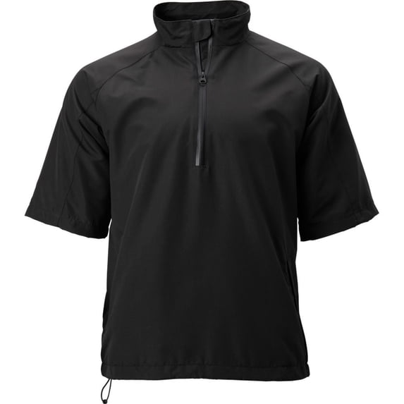 TGW Men's Vapor Short Sleeve Golf Rain Shirt Jacket Pullover for Golfing Black M