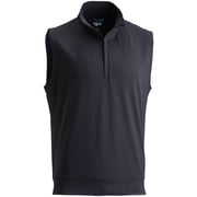 Tgw Mens Solid Midweight 1/4 Zip Golf Vest for Golfing Black M