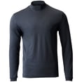 thumbnail image 1 of Tgw Mens Solid Performance Long Sleeve Golf Mock Neck T-Shirt for Golfing Black L, 1 of 2