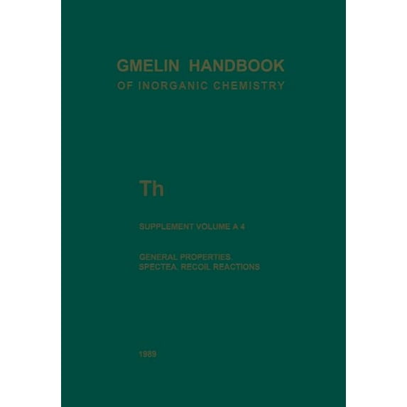 Th Thorium: General Properties. Spectra. Recoil Reactions, (Paperback)