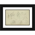 thumbnail image 1 of Théodore Géricault 14x11 Black Ornate Wood Framed Double Matted Museum Art Print Titled: Six Studies for Man Beside a Rearing Horse (1812 - 1814), 1 of 5