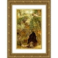 thumbnail image 1 of Théodore Rousseau 11x14 Gold Ornate Wood Frame and Double Matted Museum Art Print Titled - The Cave (1828-1830), 1 of 4