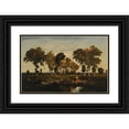 thumbnail image 1 of Théodore Rousseau 24x17 Black Ornate Framed Double Matted Museum Art Print Titled: To the Sea (1842), 1 of 5