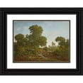 thumbnail image 1 of Théodore Rousseau 24x19 Black Ornate Framed Double Matted Museum Art Print Titled: Springtime (C. 1860), 1 of 5
