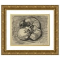 thumbnail image 1 of Théophile Alexandre Steinlen 18x15 Gold Ornate Wood Frame and Double Matted Museum Art Print Titled - The Cats - Tsching, Batzar and Blanc-Blanc, 1 of 4