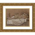 thumbnail image 1 of Théophile Alexandre Steinlen 24x19 Gold Ornate Framed and Double Matted Museum Art Print Titled - Model Rest, 1 of 4