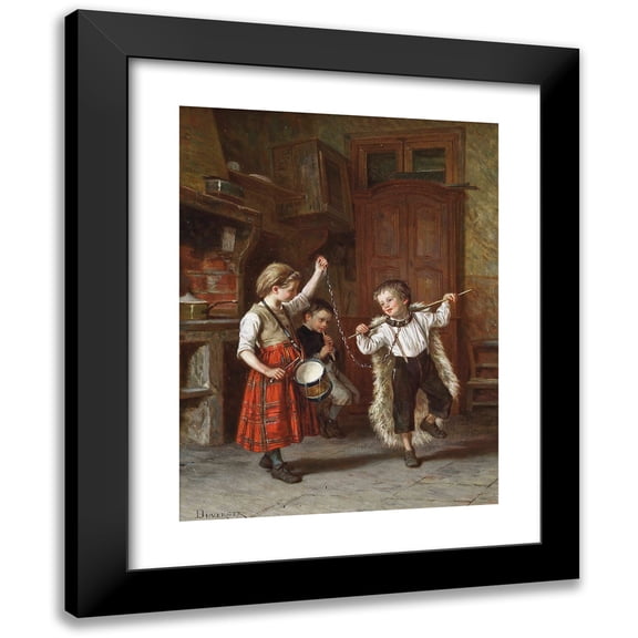 Théophile Duverger 12x14 Black Modern Framed Museum Art Print Titled - Dancing Bears