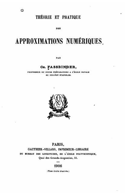 Théorie et pratique des approximations numériques, (Paperback)