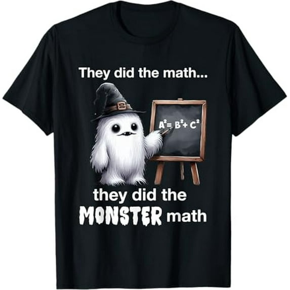 Th3y D!d Th3 M0nst3r Math Y3ti Funny Hall0ween T3ach3r Shirt