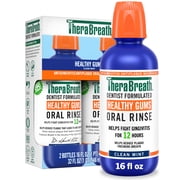 TheraBreath Healthy Gums Oral Rinse, Clean Mint Flavor, 16 fl oz, 2 Pack